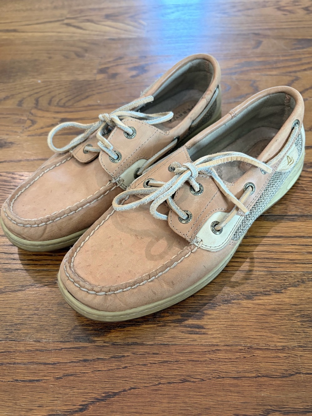 Sperry Top Sider Women's Leather Bluefish 2-Eye Boat Shoe Linen/Oat US 7.5